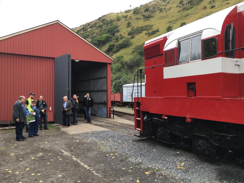 Conference delegates at Steam Incorporated, Paekakariki