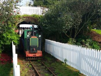 Pioneer Village Kaikohe's Planet Locomotive On Tracks Exiting A Tunnel